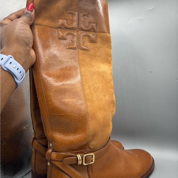 Tory Burch Brown Leather Riding Boots - Picture 4 of 8